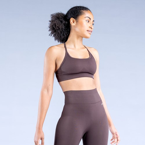 DFYNE Dynamic Backless Sports Bra Czekolada Brązowe | 8195MDERU