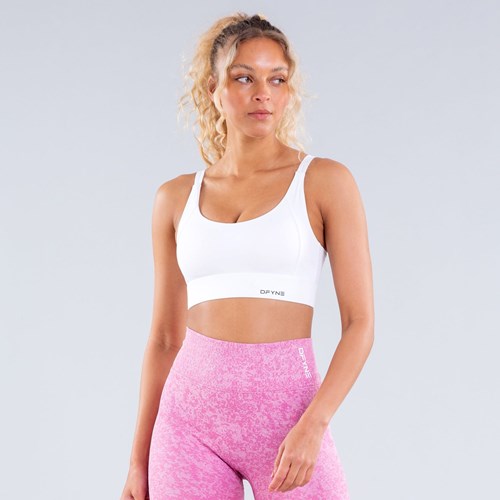 DFYNE Origin High-Support Sports Bra Białe | 2396HDLEZ