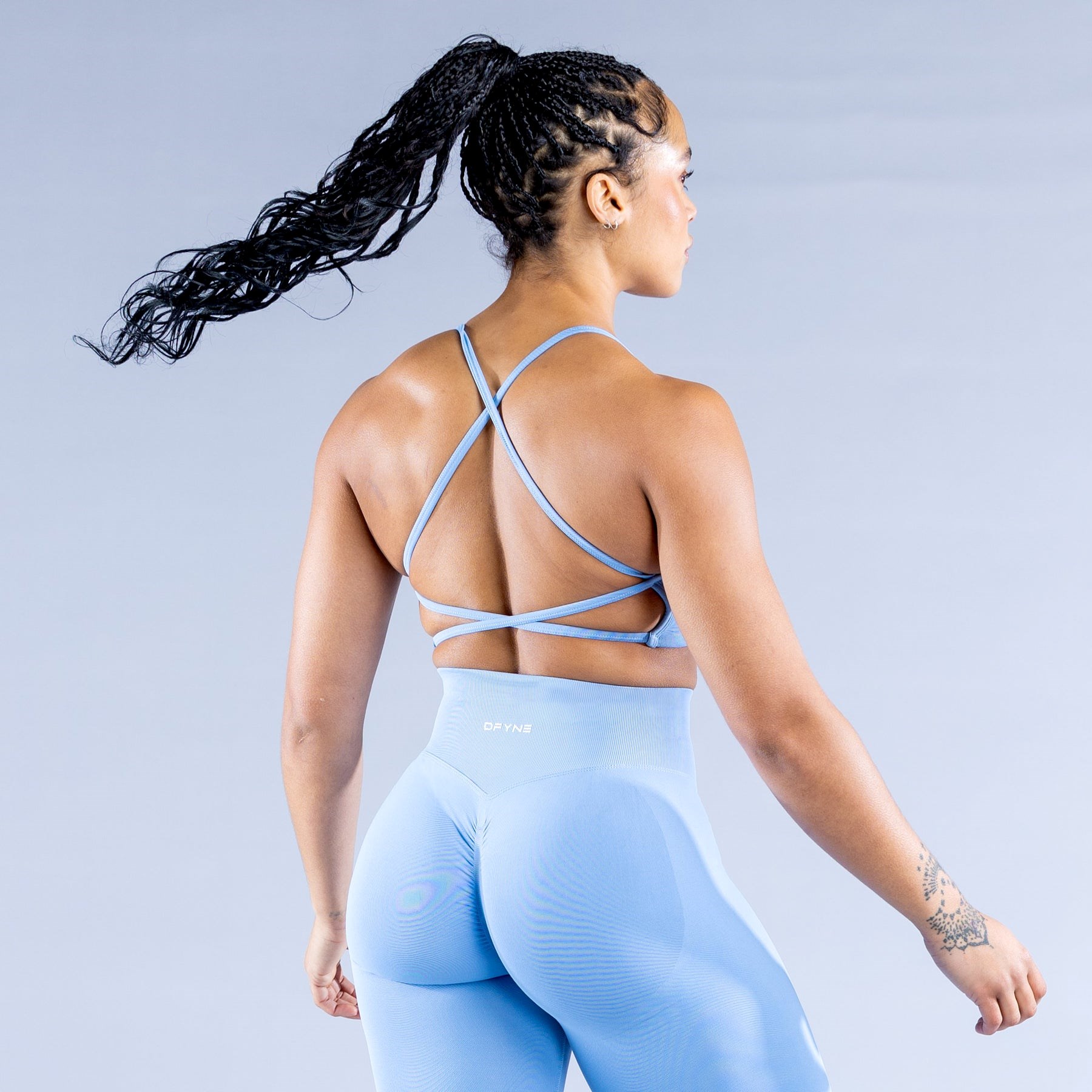 DFYNE Dynamic Backless Sports Bra Niebieskie | 8752PIENR