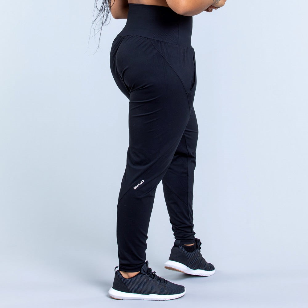 DFYNE Origin Harem Tapered Fit Joggers Czarne | 0835JBGNC