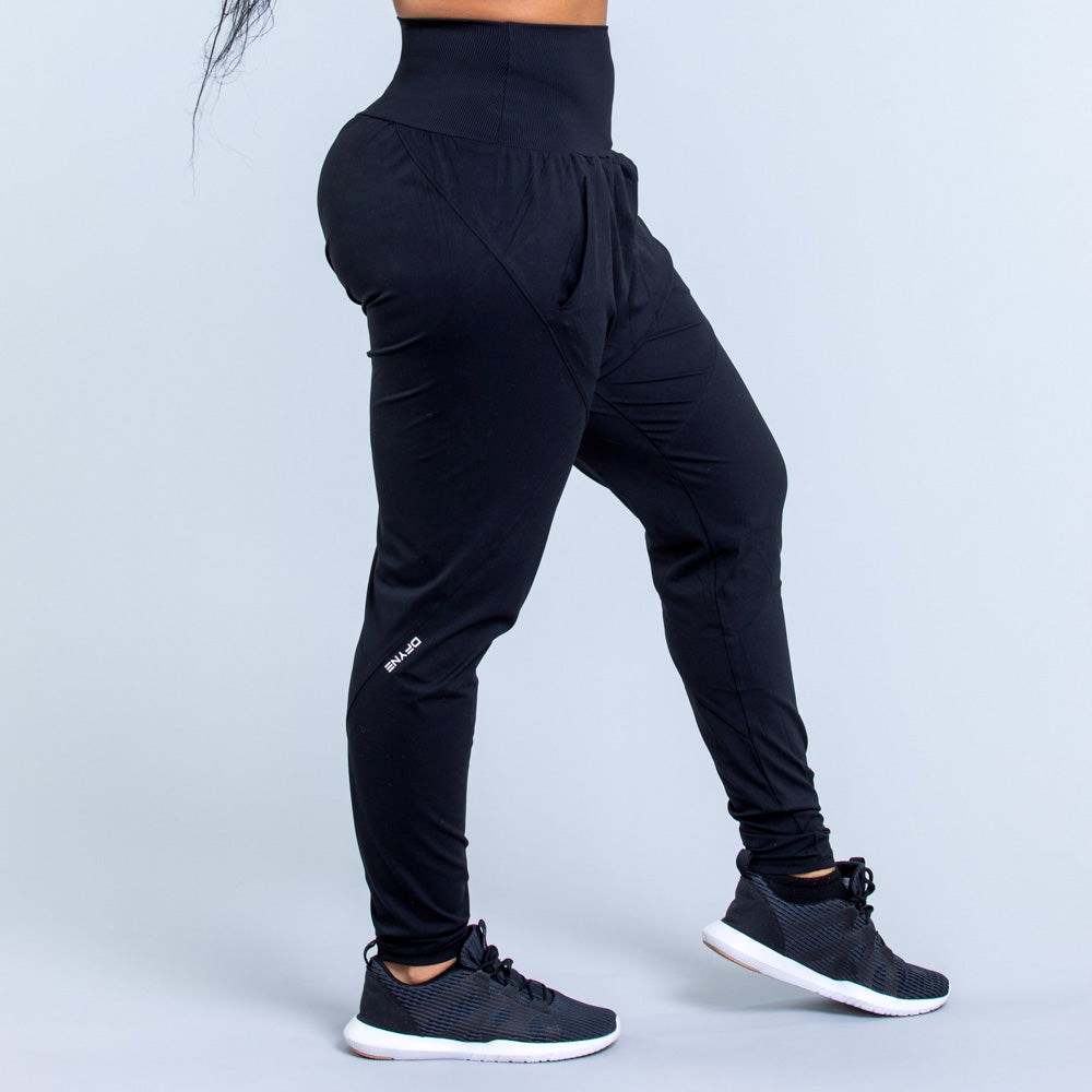 DFYNE Origin Harem Tapered Fit Joggers Czarne | 0835JBGNC