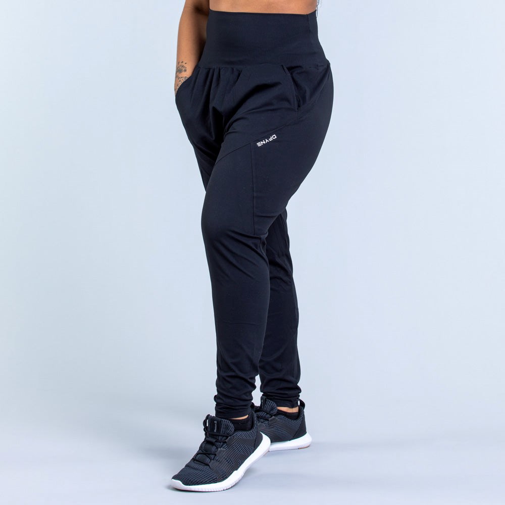 DFYNE Origin Harem Tapered Fit Joggers Czarne | 0835JBGNC