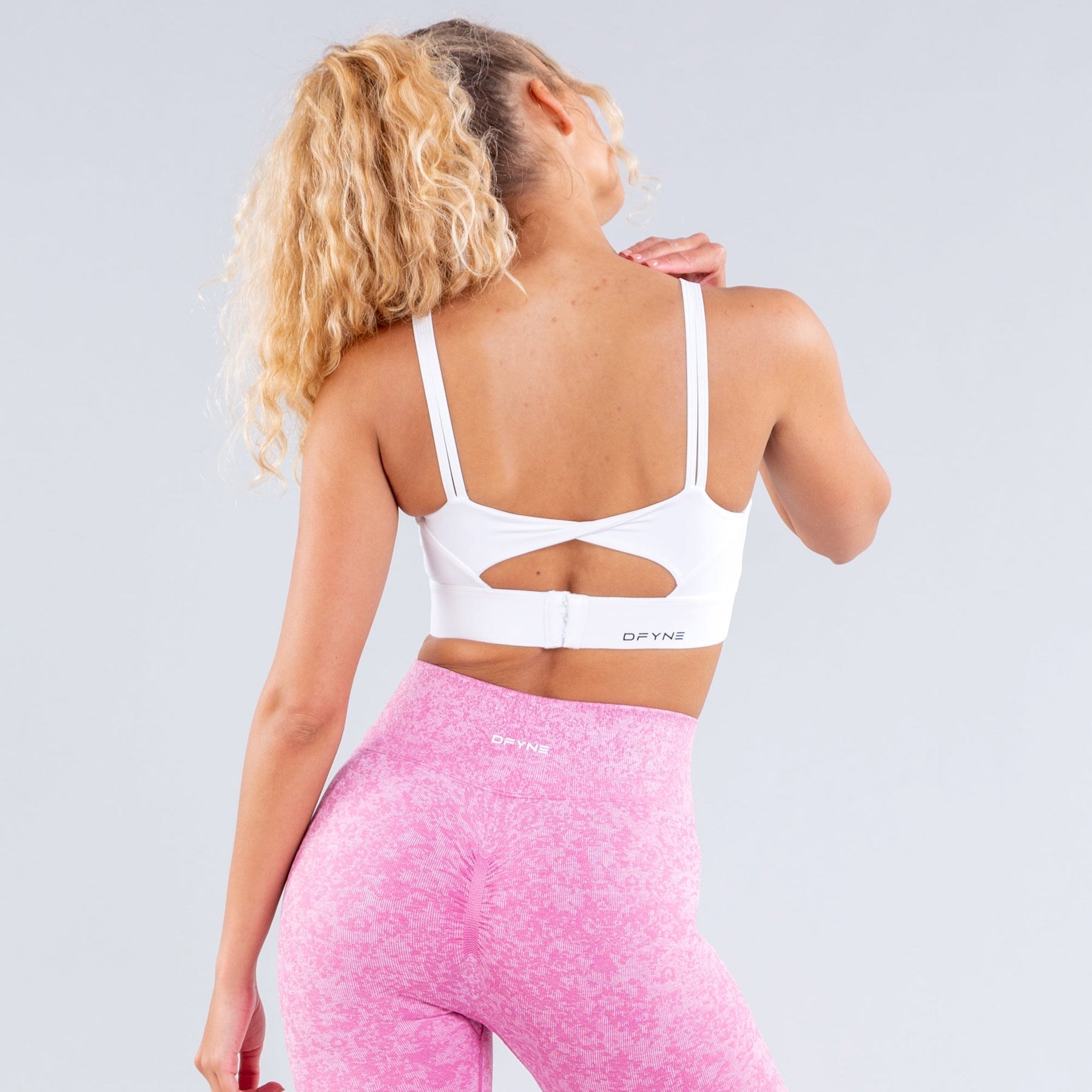 DFYNE Origin High-Support Sports Bra Białe | 2396HDLEZ