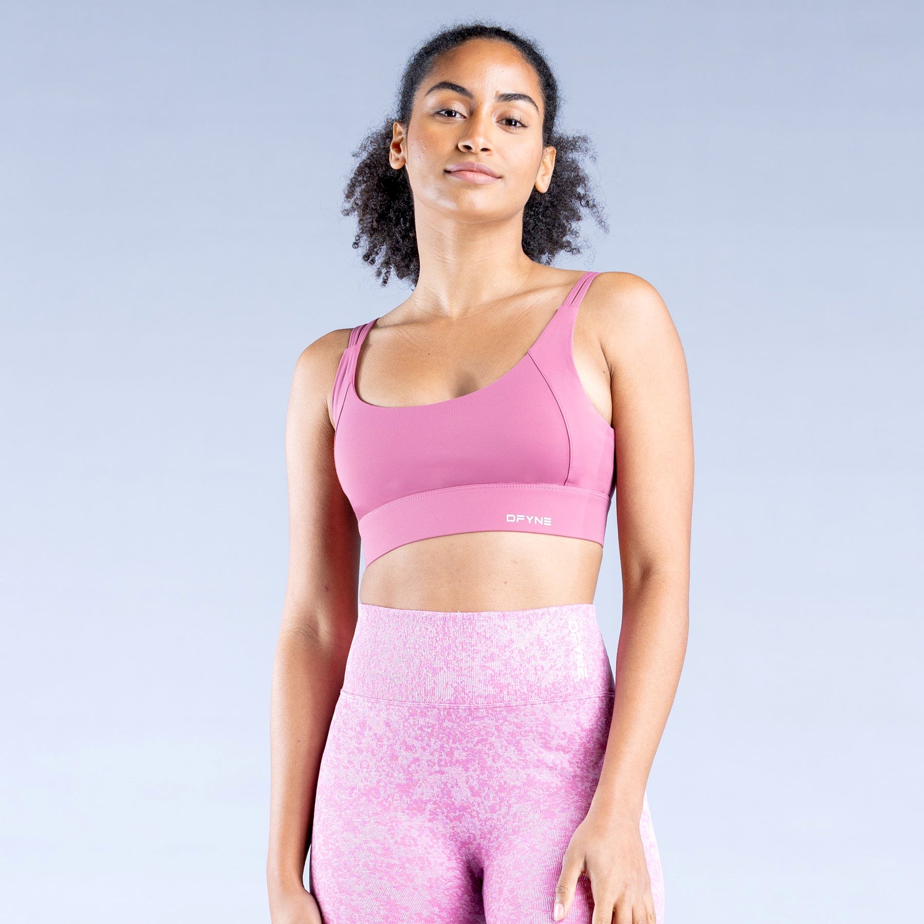 DFYNE Origin High-Support Sports Bra Ciemny Różowe | 8362PELSZ