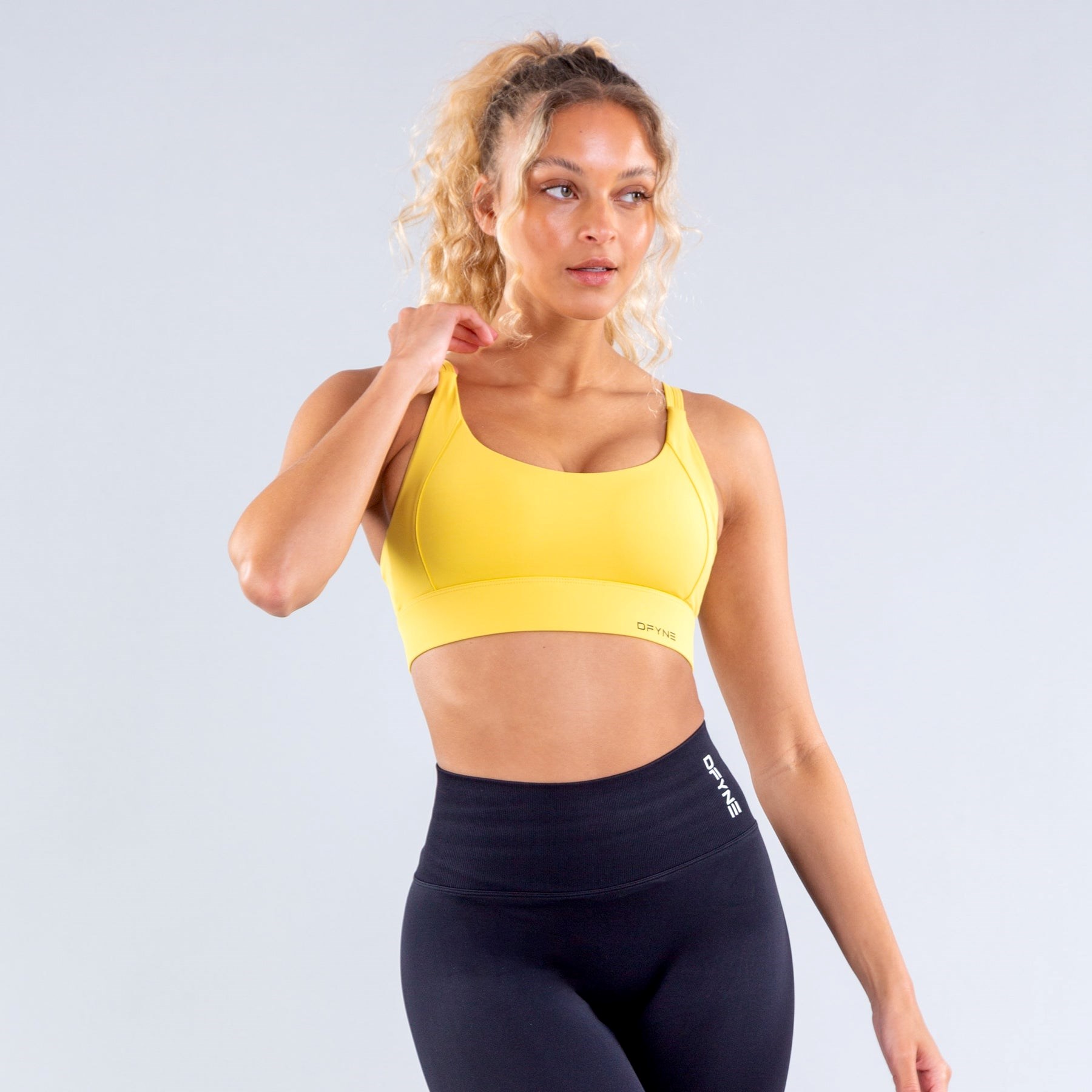 DFYNE Origin High-Support Sports Bra Żółte | 1623KQYRX