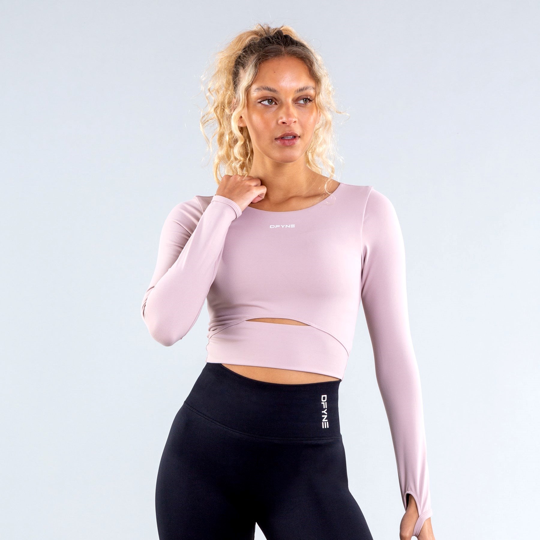 DFYNE Origin Long Sleeve Top Różowe | 1826GBZFT