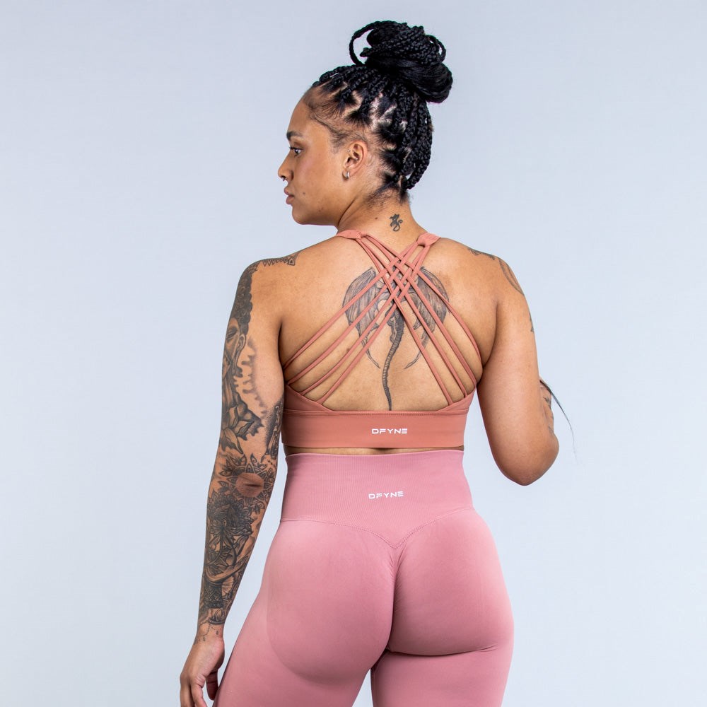 DFYNE Origin Medium-Support Sports Bra Brick | 6910XVKNG