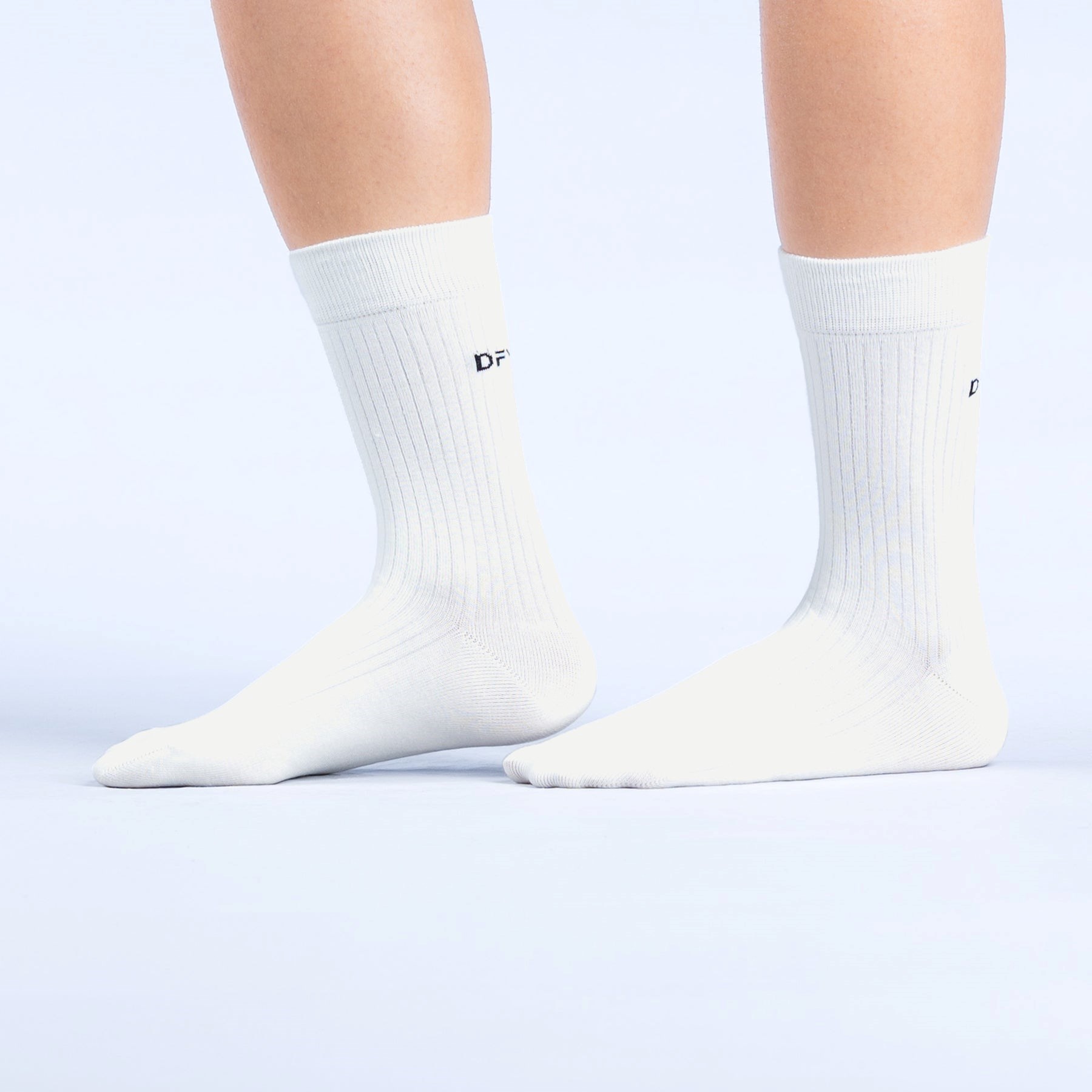 DFYNE Revive Crew Socks 3pk Białe | 9316OMCAK