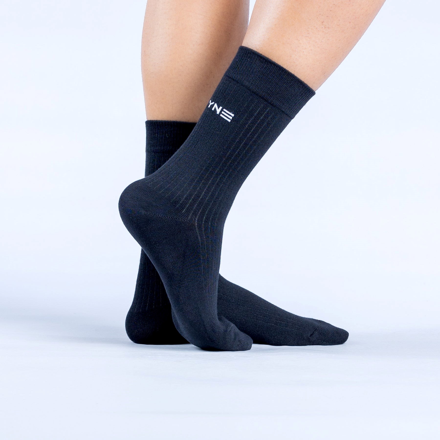 DFYNE Revive Crew Socks 3pk Czarne | 0258VDWBS