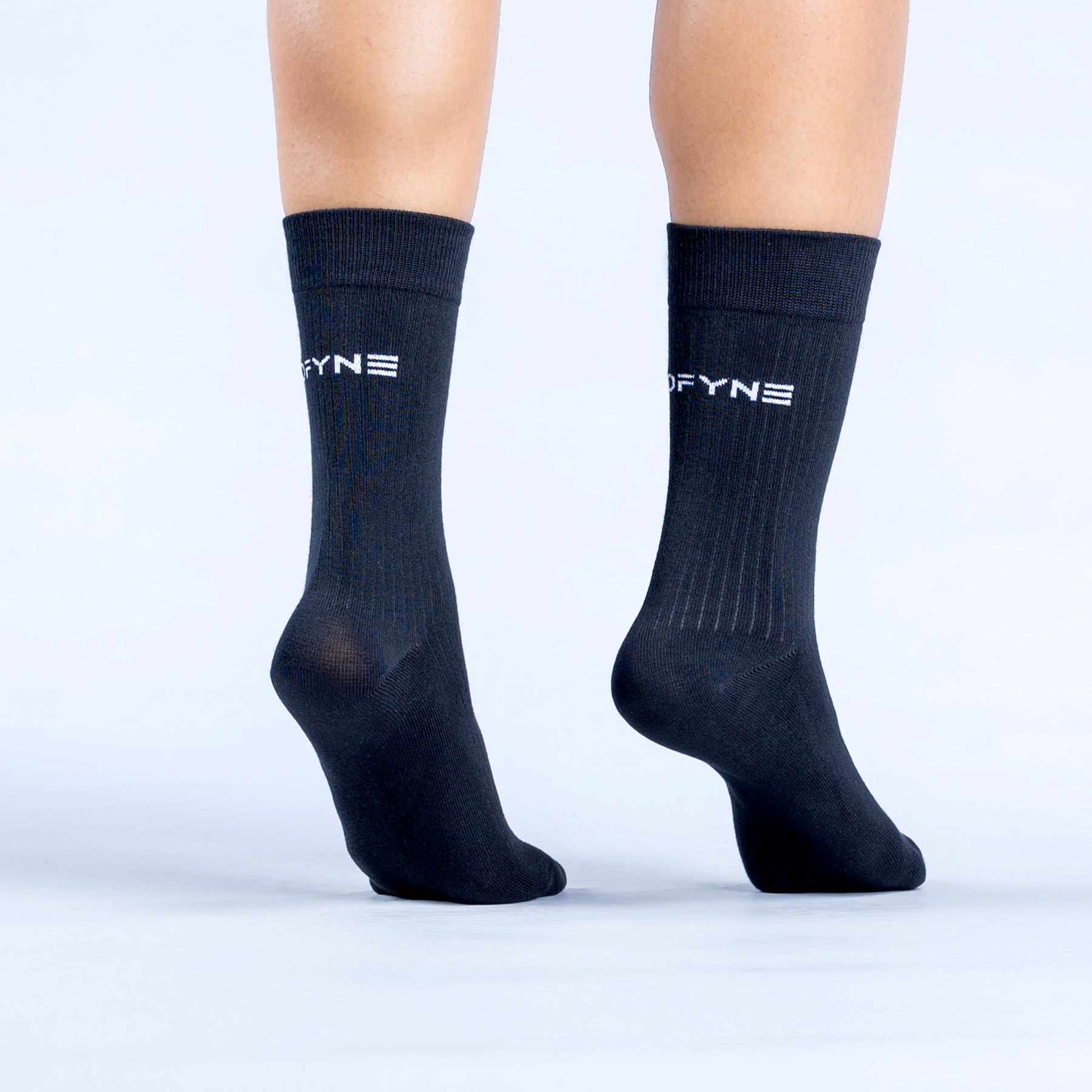 DFYNE Revive Crew Socks 3pk Czarne | 0258VDWBS