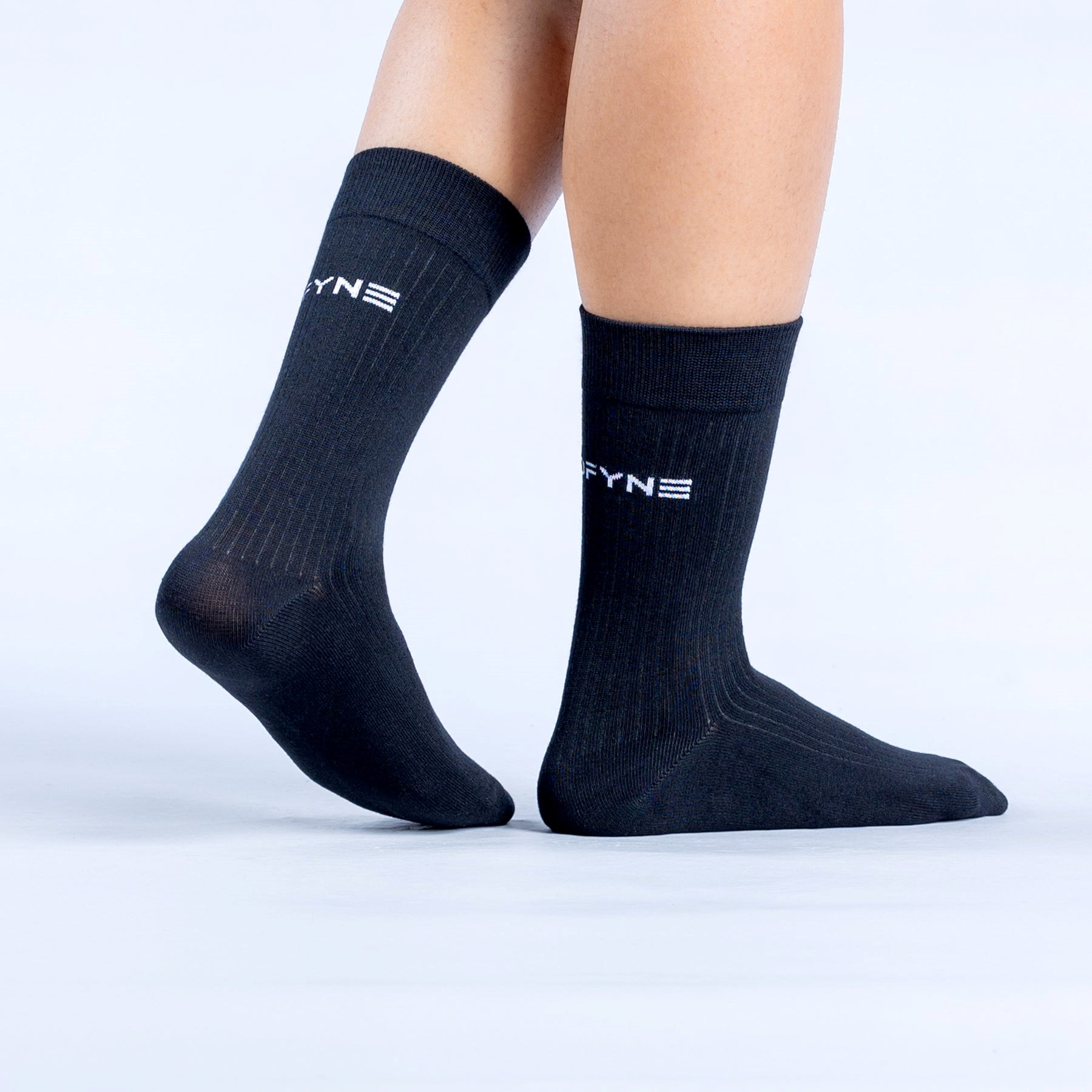 DFYNE Revive Crew Socks Czarne | 1794EAFMJ