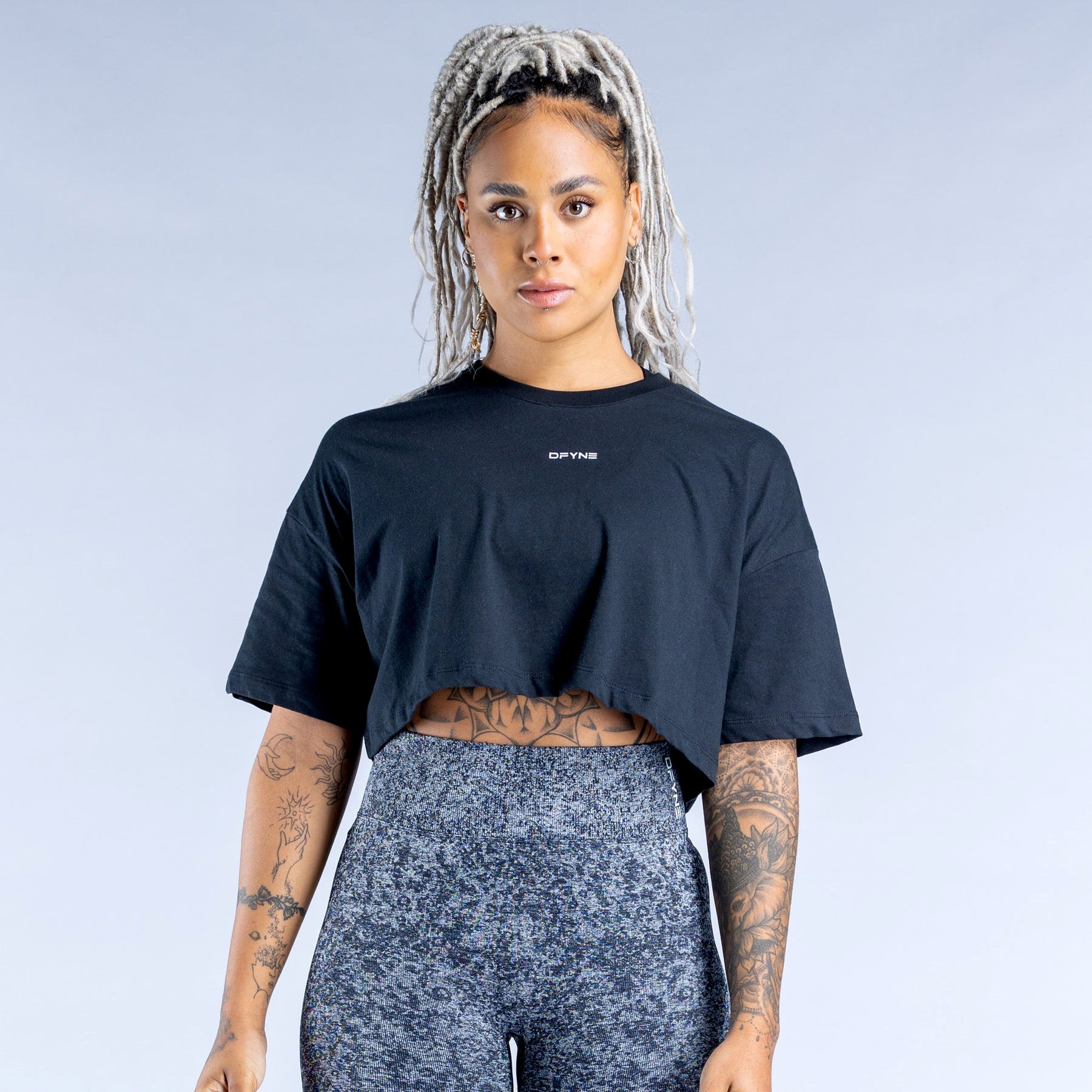 DFYNE Revive Crop Top Czarne | 7185RPGYI